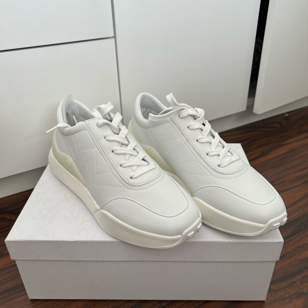 Stuart Weitzman Dodie Aci Action Leather Sneakers